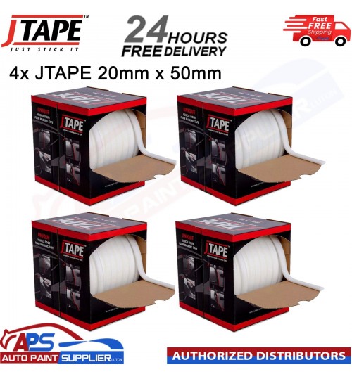 4x J TAPE Advanced Soft Edge Foam Masking Tape 20mm x 50m Paint Car Automotive